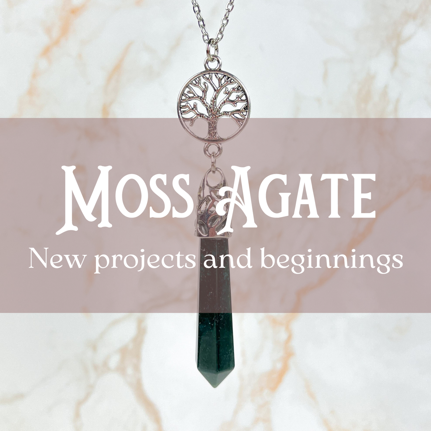Moss agate jewelry