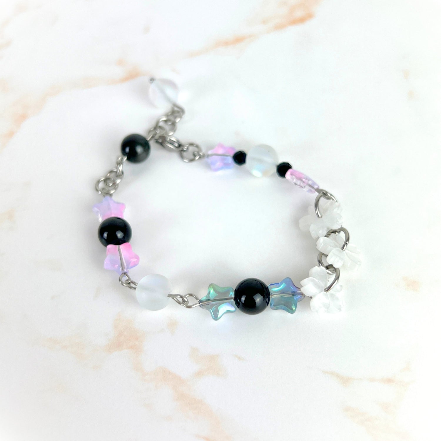 gemstone pastel goth bracelet