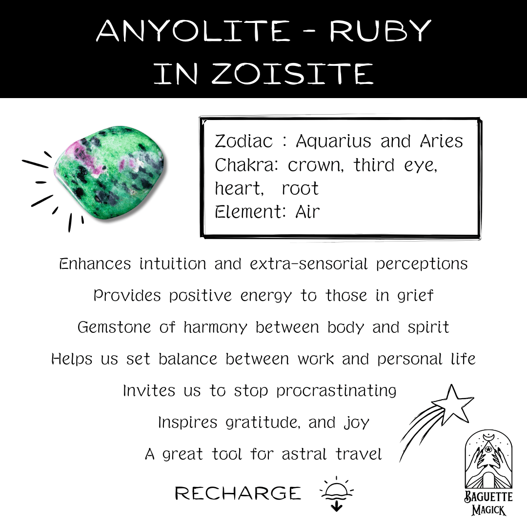 Obsidian, Ruby Zoisite & Onyx Dowsing Pendulum, with flower of life charm