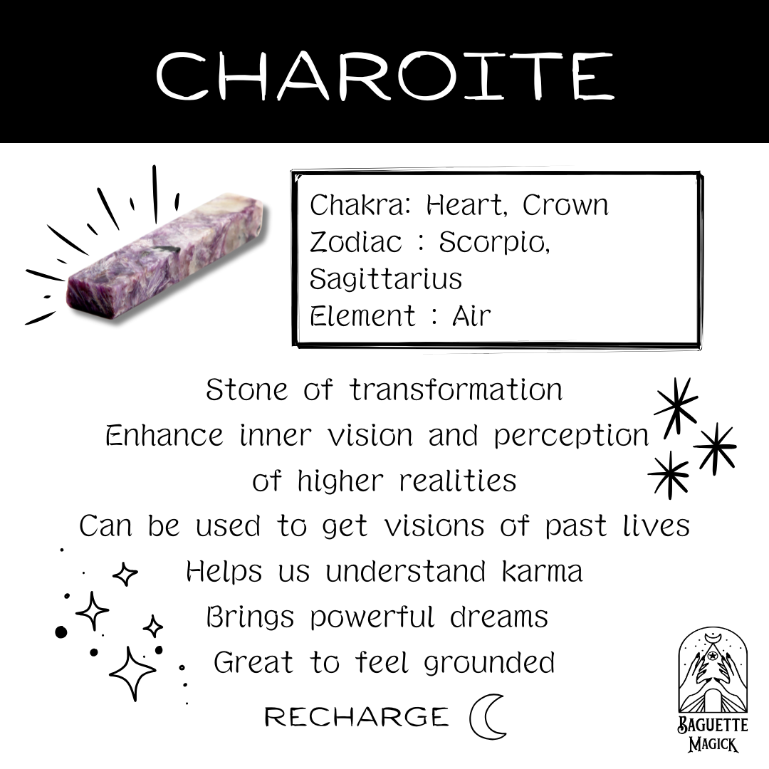 Charoite and leaf dowsing divination pendulum Baguette Magick