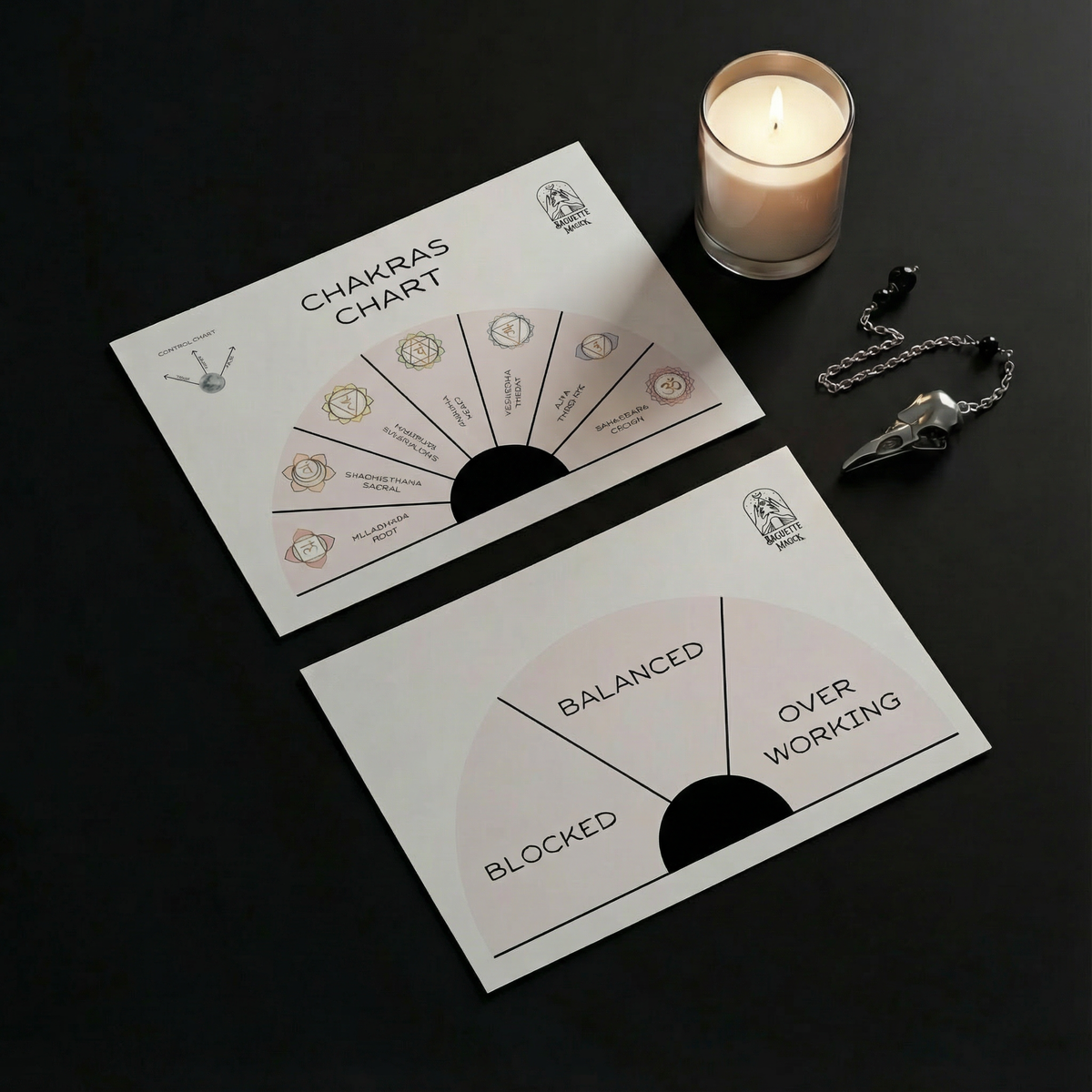 Chakras printable pendulum charts Baguette Magick