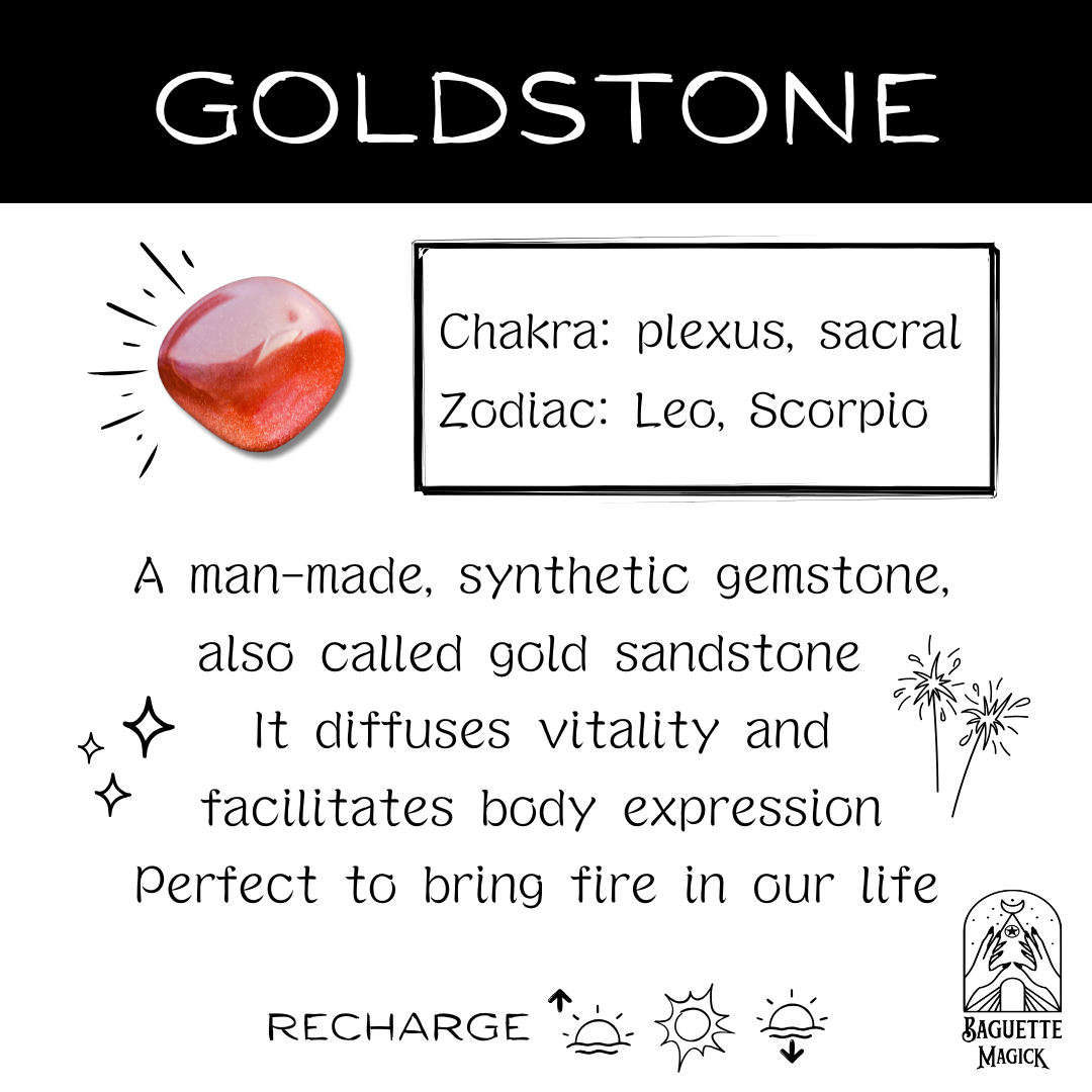 Goldstone pendulum, rosary chain and triquetra charm Baguette Magick