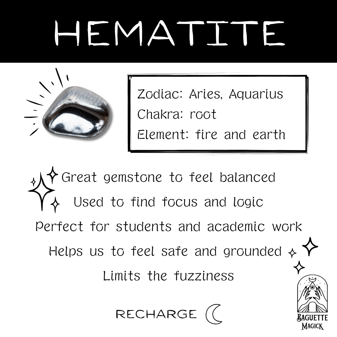 Quartz and hematite hand pendulum Baguette Magick