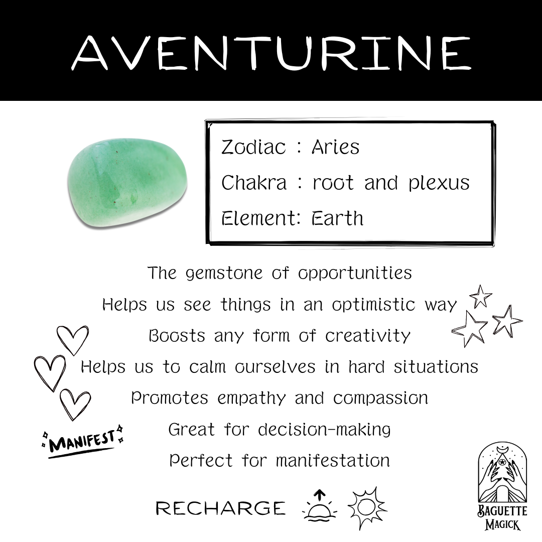Aventurine locket necklace Baguette Magick