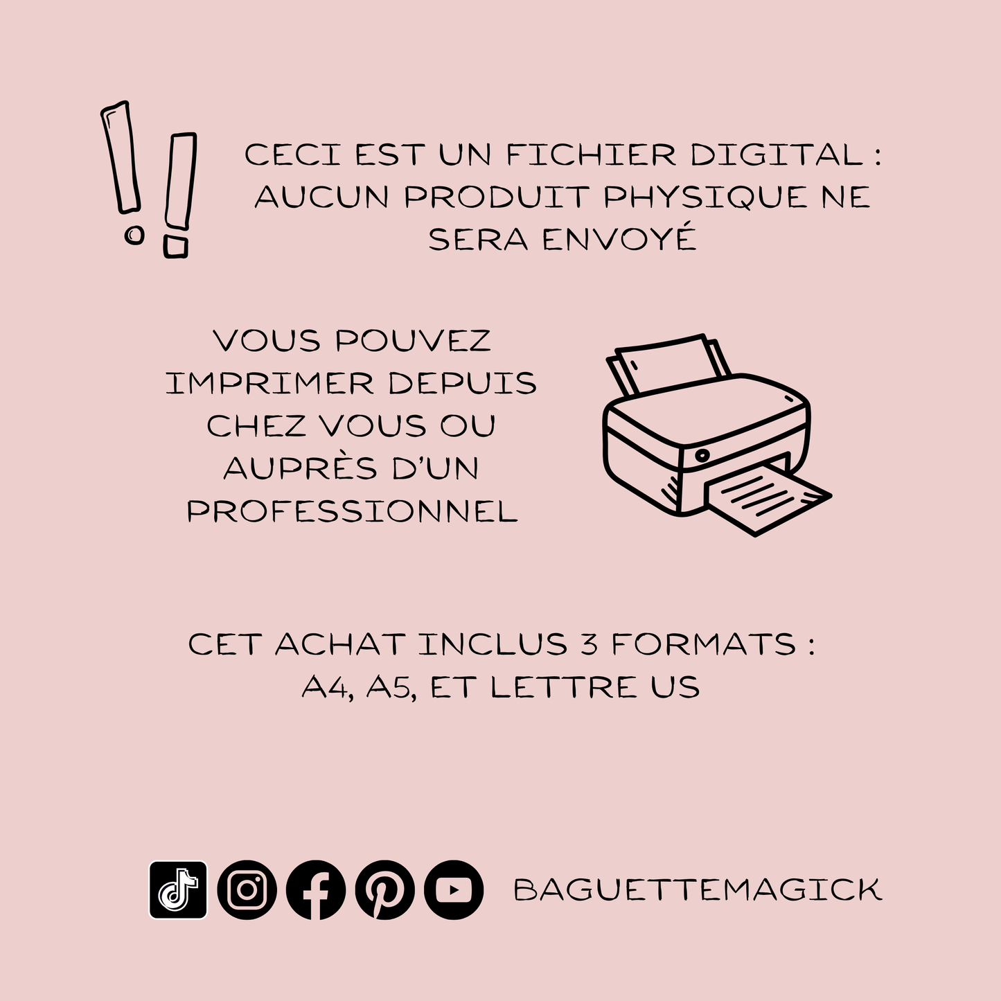 5 planches de pendule à imprimer pack de démarrage langue française