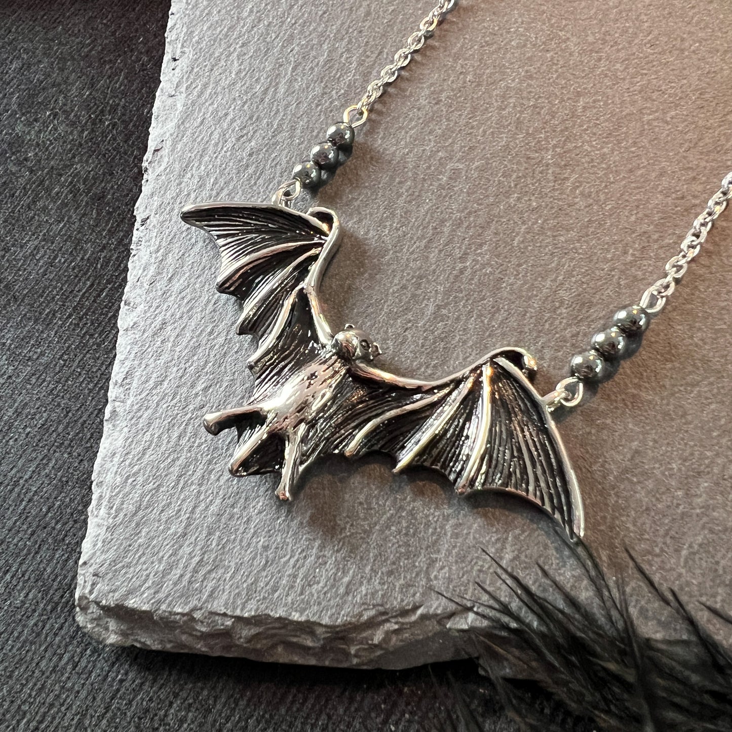 gothic bat necklace witch gift Halloween whimsigoth jewelry