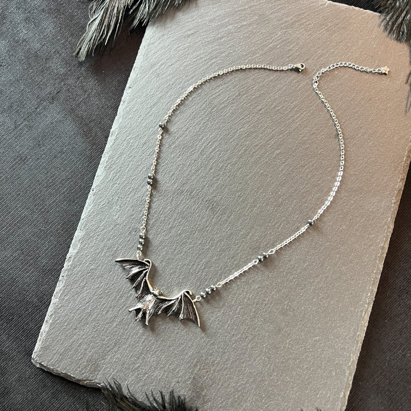 gothic bat necklace witch gift Halloween whimsigoth jewelry