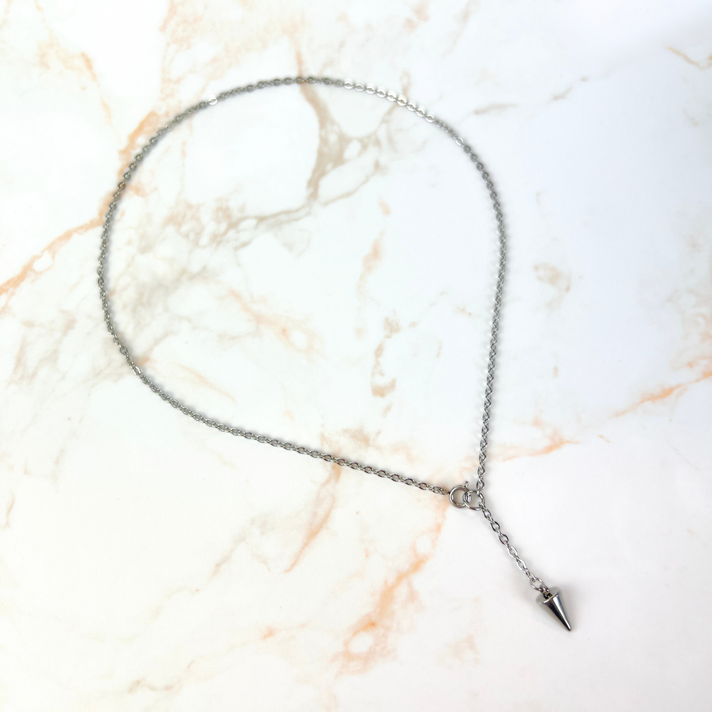 Secret pendulum necklace, stainless steel Baguette Magick