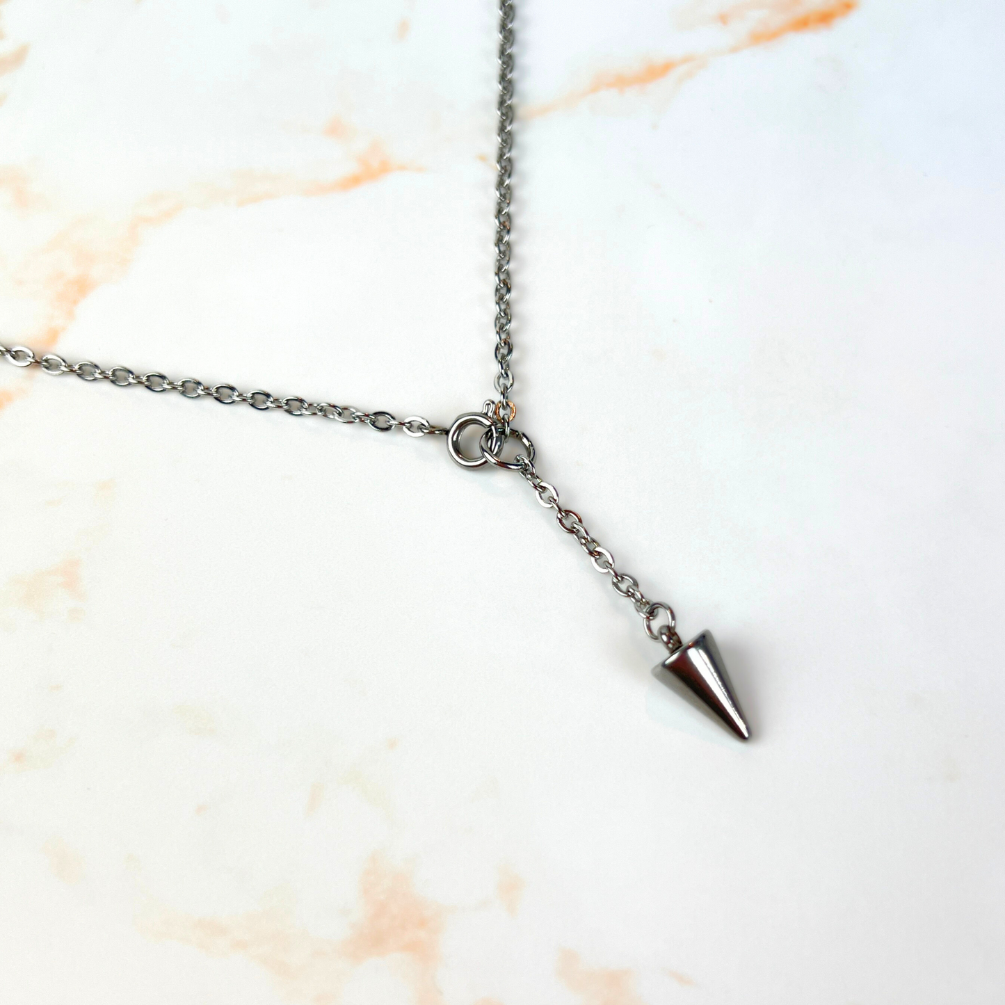 Secret pendulum necklace, stainless steel Baguette Magick