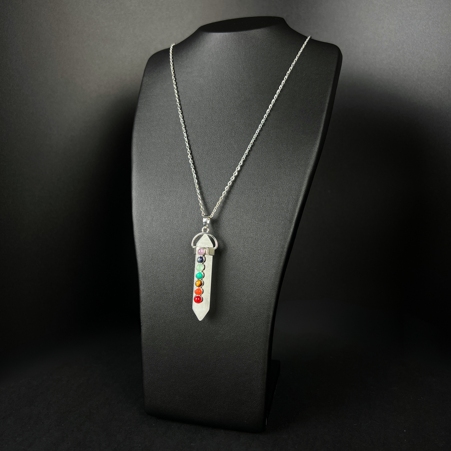 7 chakras quartz necklace Baguette Magick