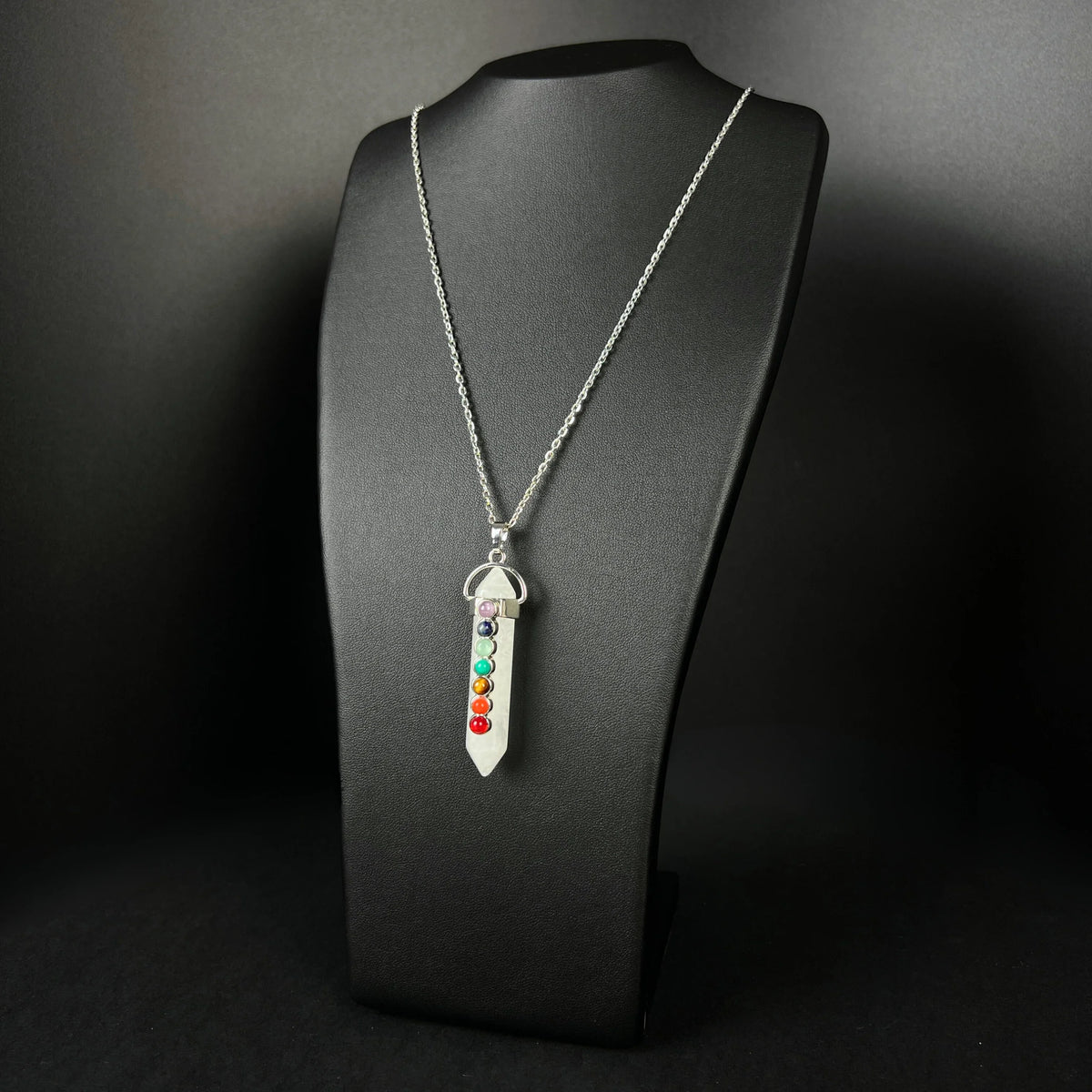 7 chakras quartz necklace Baguette Magick