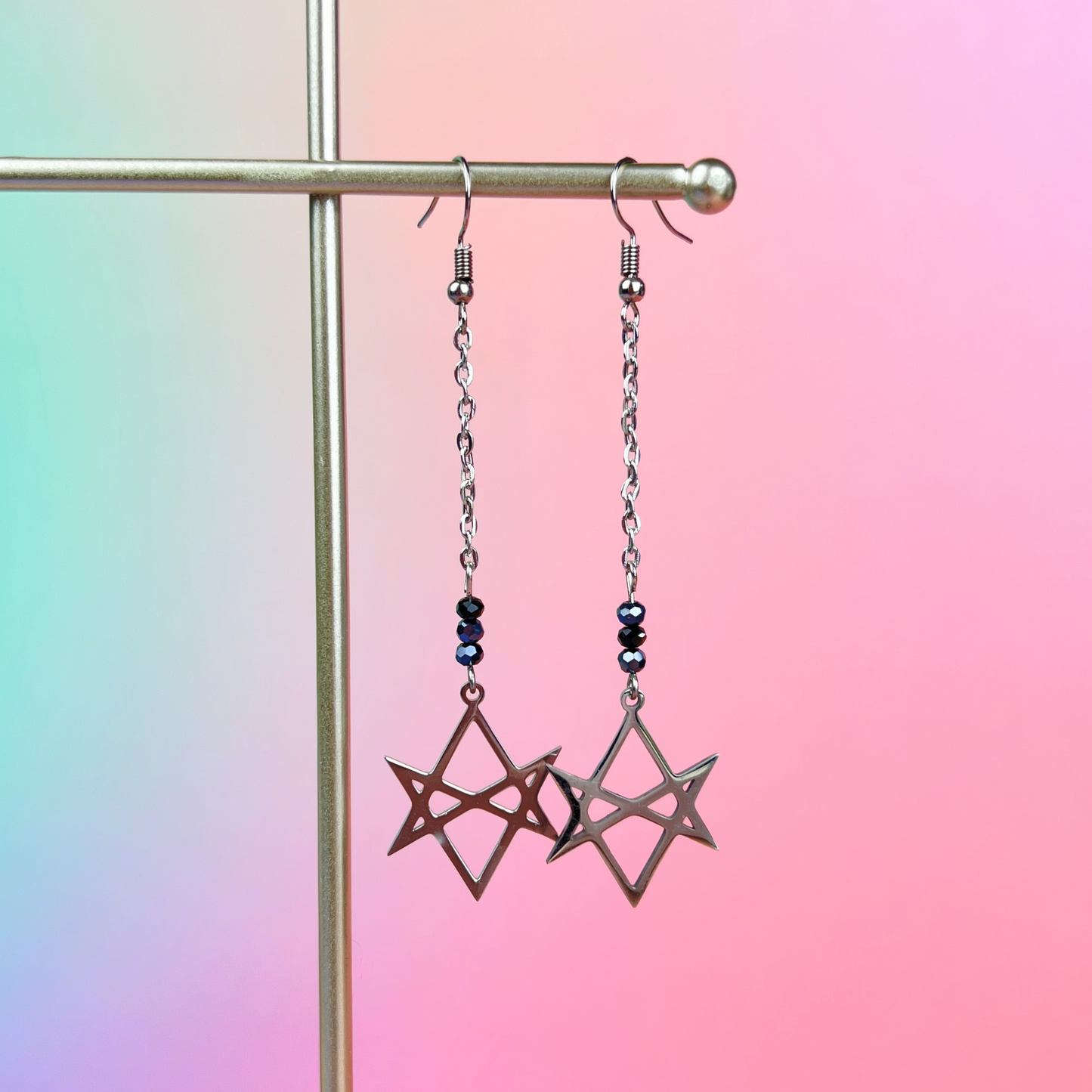 Unicursal hexagram earrings Baguette Magick
