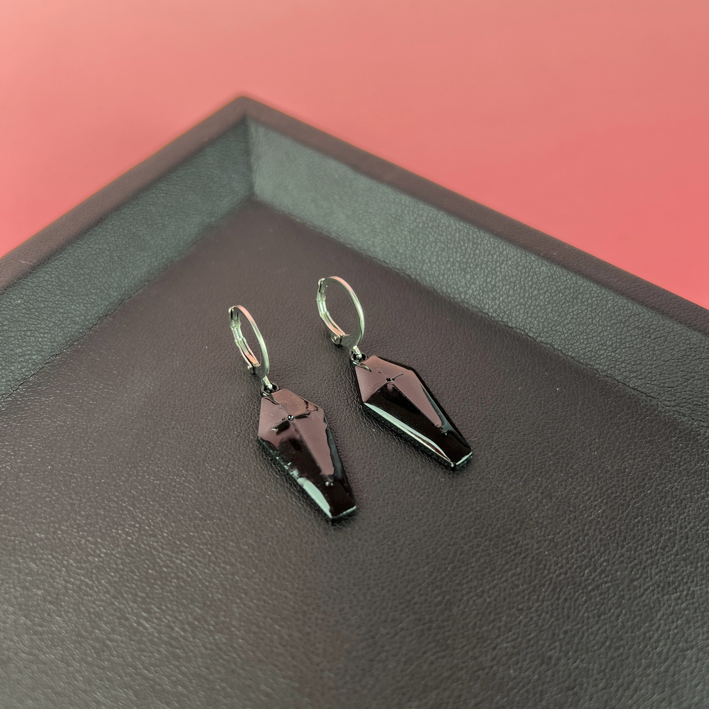 Coffins gothic earrings dark goth Halloween jewelry Baguette Magick