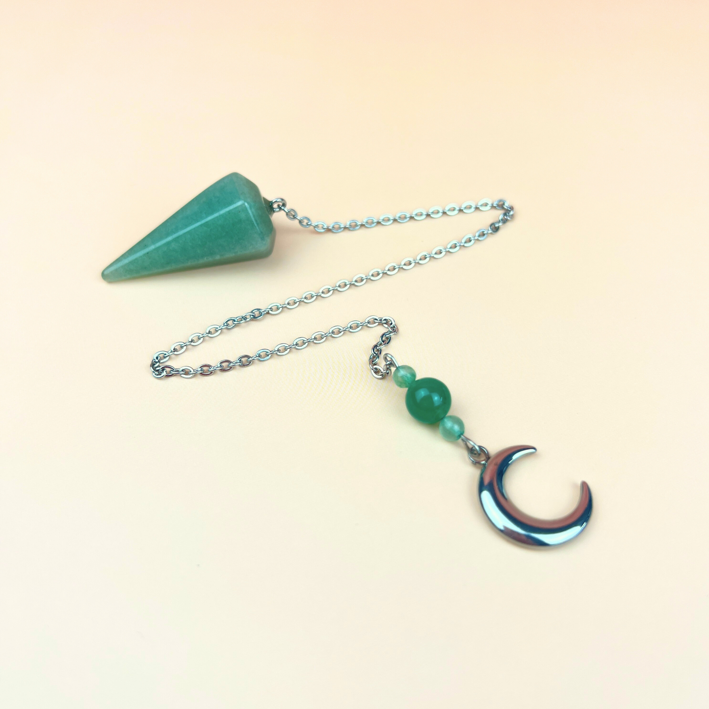 Aventurine Moon crescent pendulum Baguette Magick