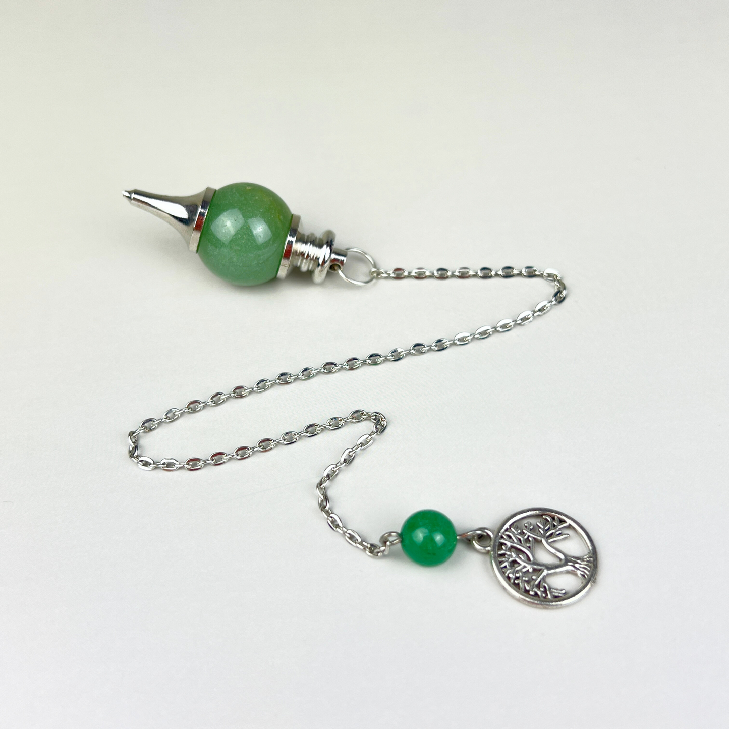 Aventurine and tree of life Sephoroton dowsing pendulum Baguette Magick
