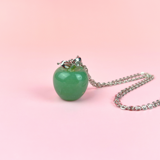 Aventurine apple gemstone necklace Baguette Magick
