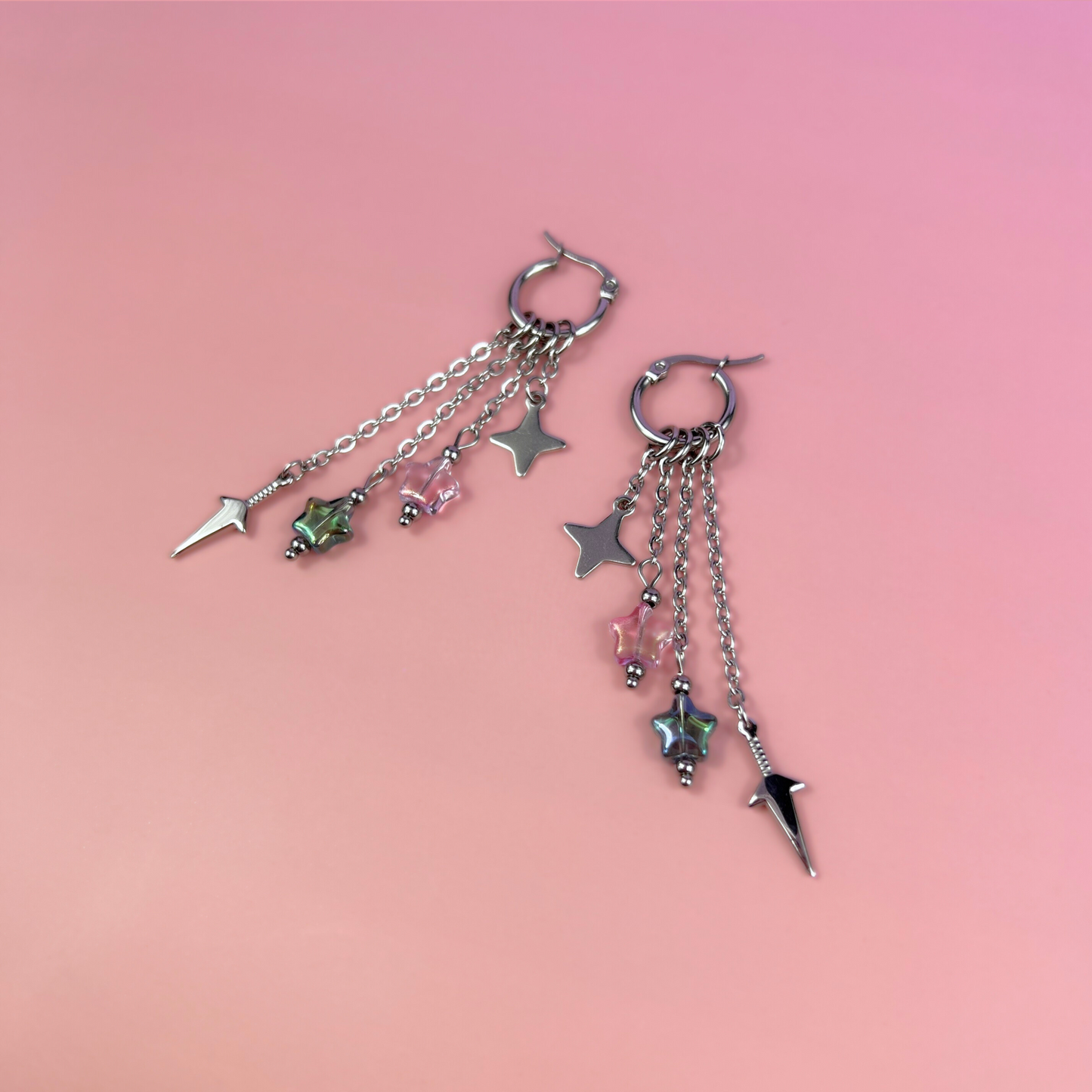 Mix & Match shuriken and kunai hoop earrings Baguette Magick