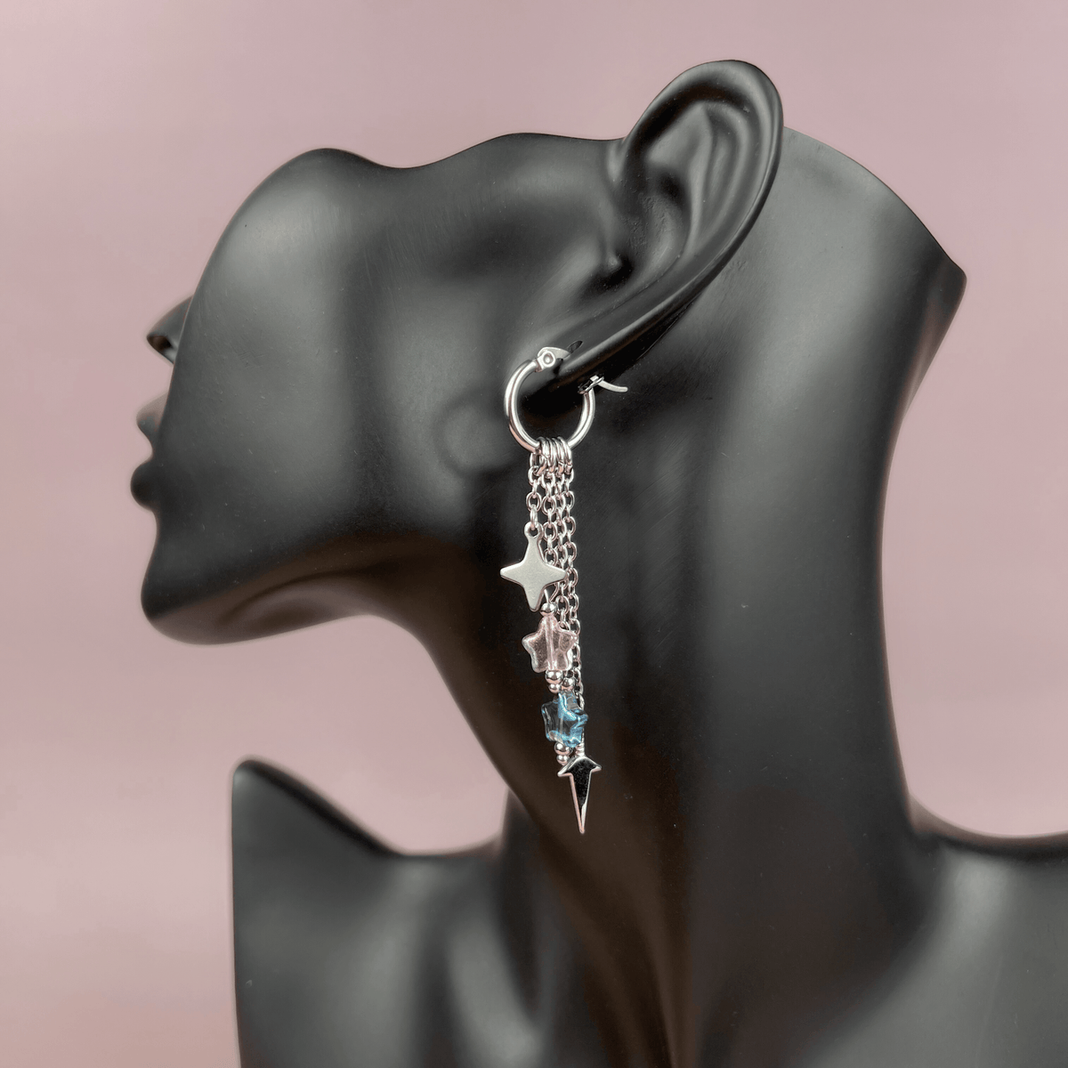 Mix & Match shuriken and kunai hoop earrings Baguette Magick