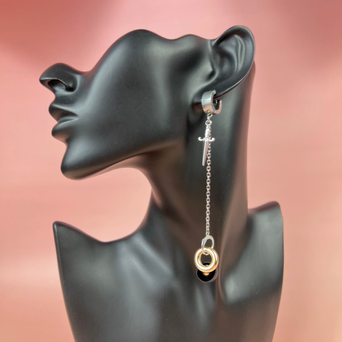Dagger ear plug holder earrings Baguette Magick