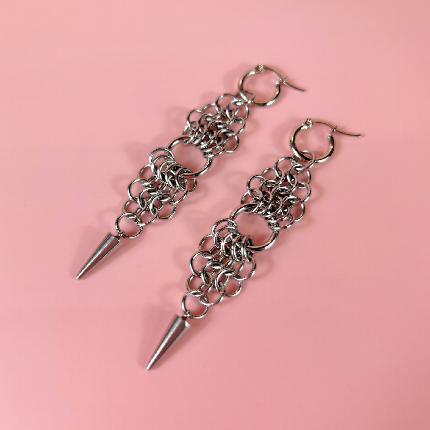 European 4 in 1 chainmail earrings