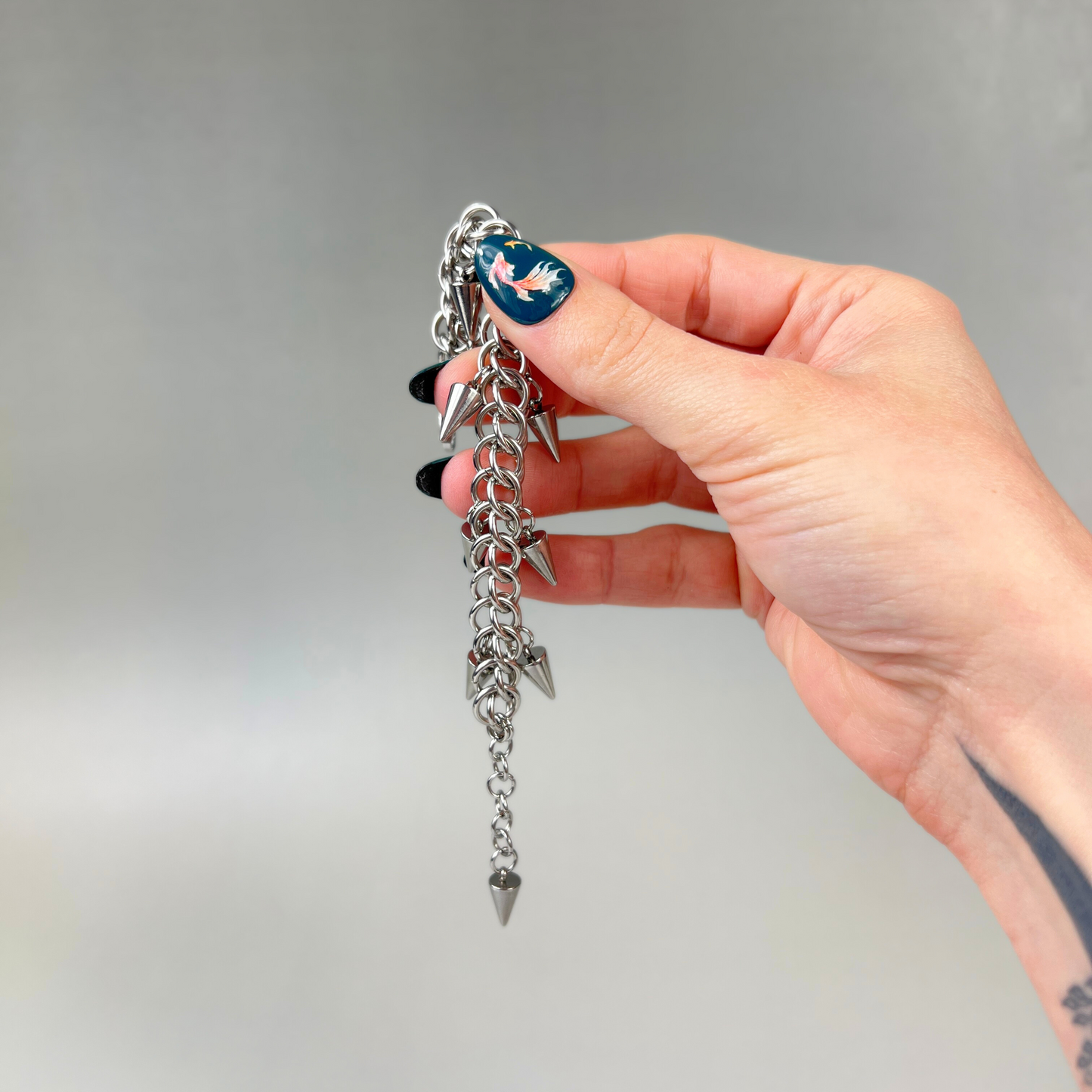 Half Persian spikes chainmail bracelet stainless steel Baguette Magick