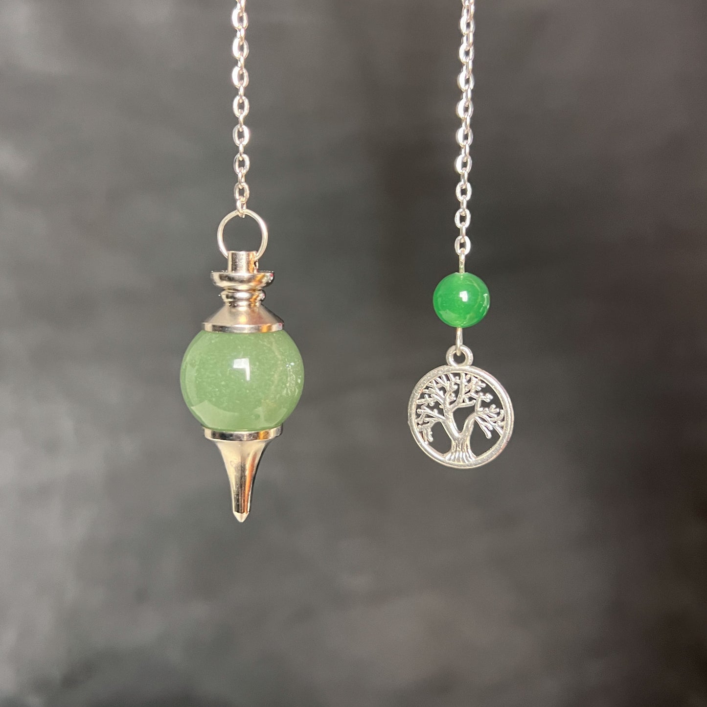 Aventurine and tree of life Sephoroton dowsing pendulum Baguette Magick