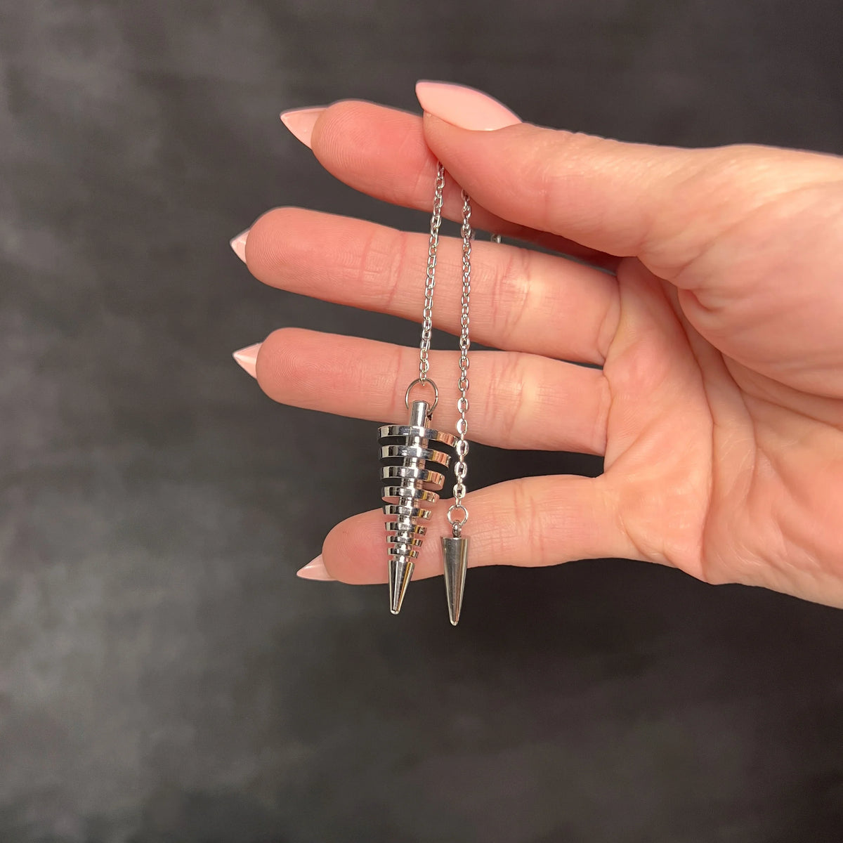 9 rings coils metal dowsing divination pendulum Baguette Magick