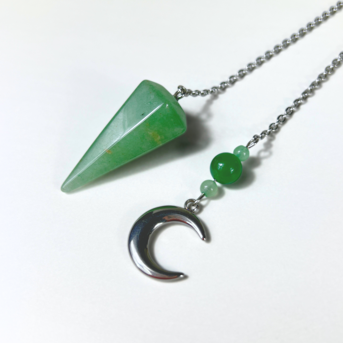 Aventurine Moon crescent pendulum Baguette Magick
