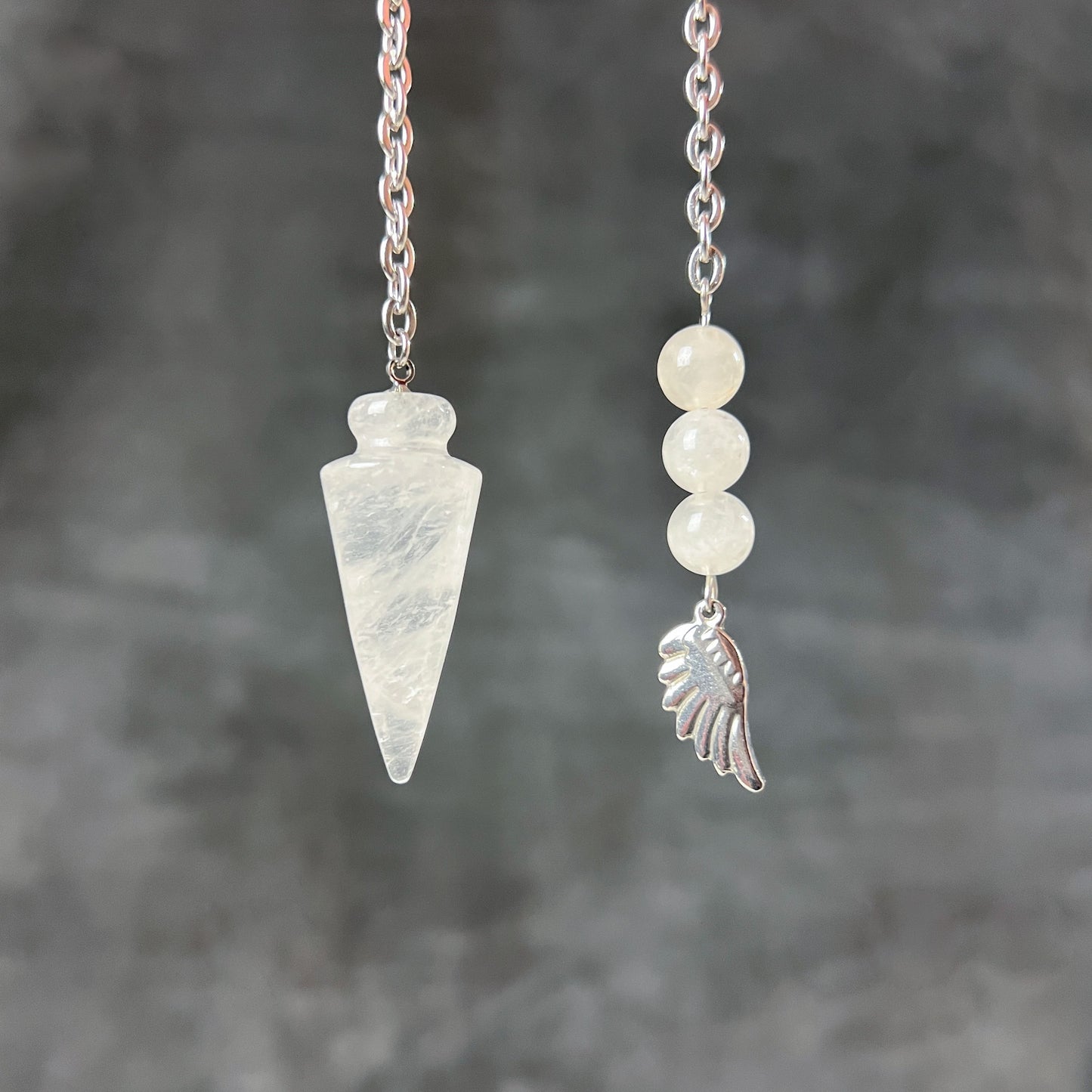 Quartz and stainless steel wing pendulum Baguette Magick
