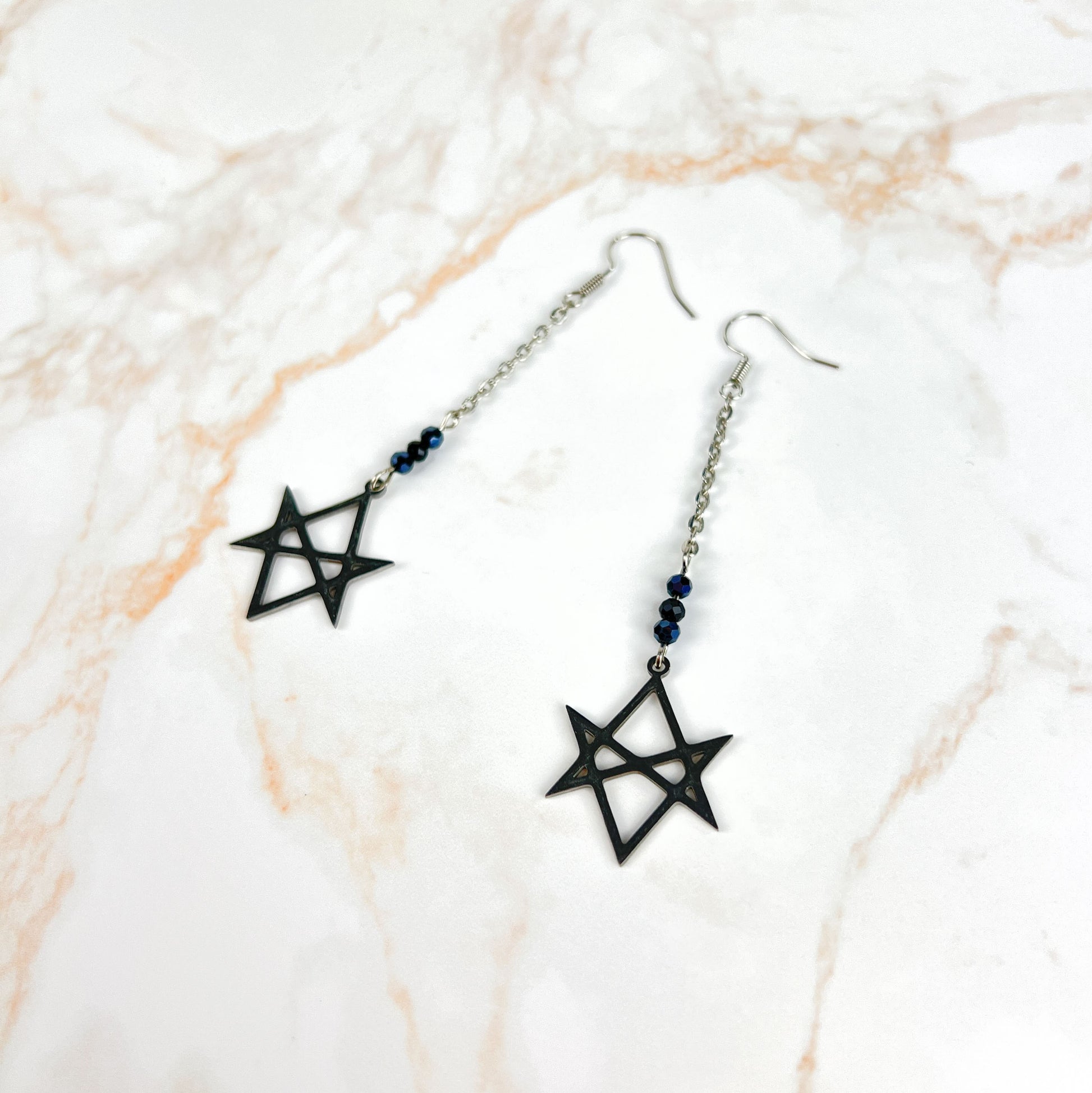 Unicursal hexagram earrings Baguette Magick