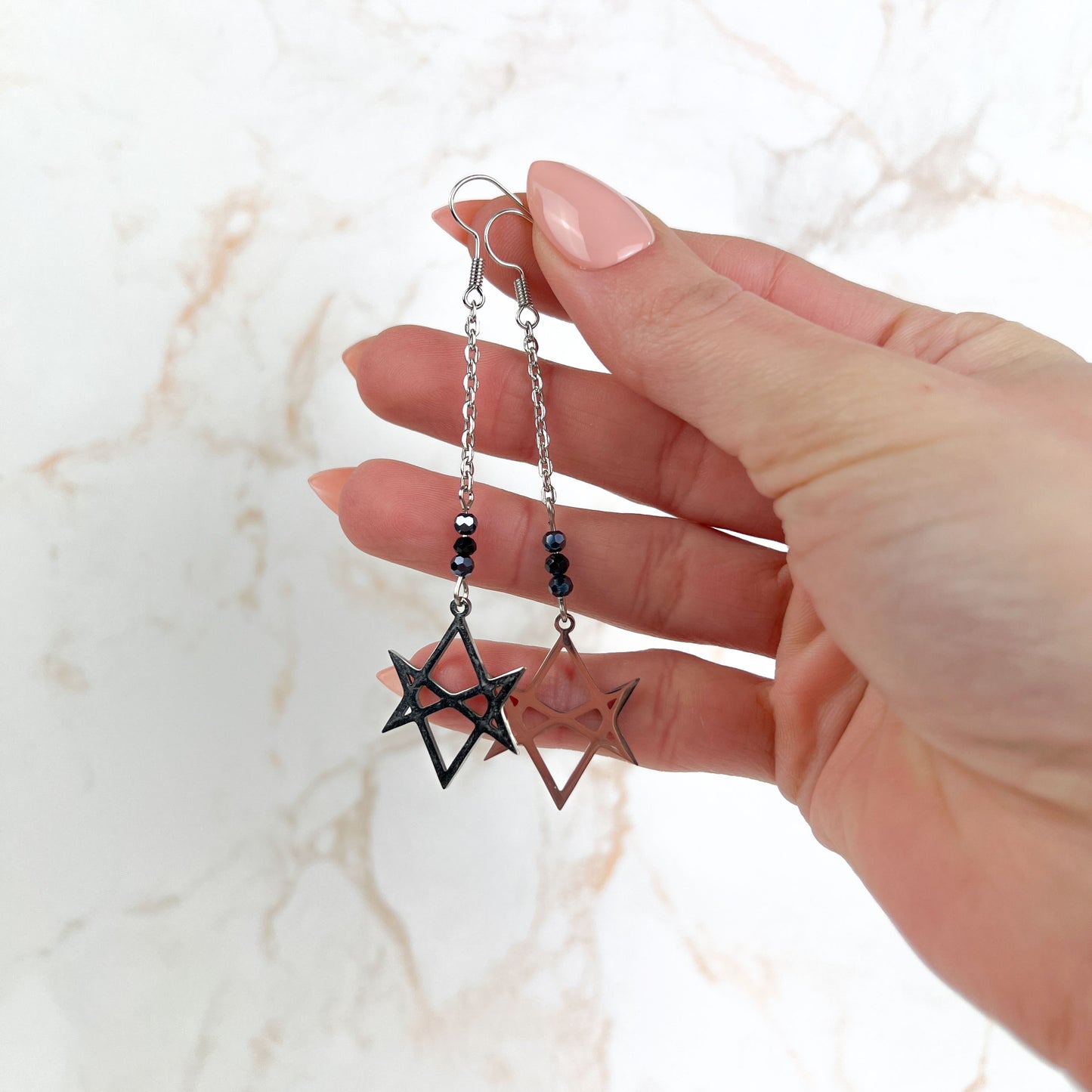 Unicursal hexagram earrings Baguette Magick