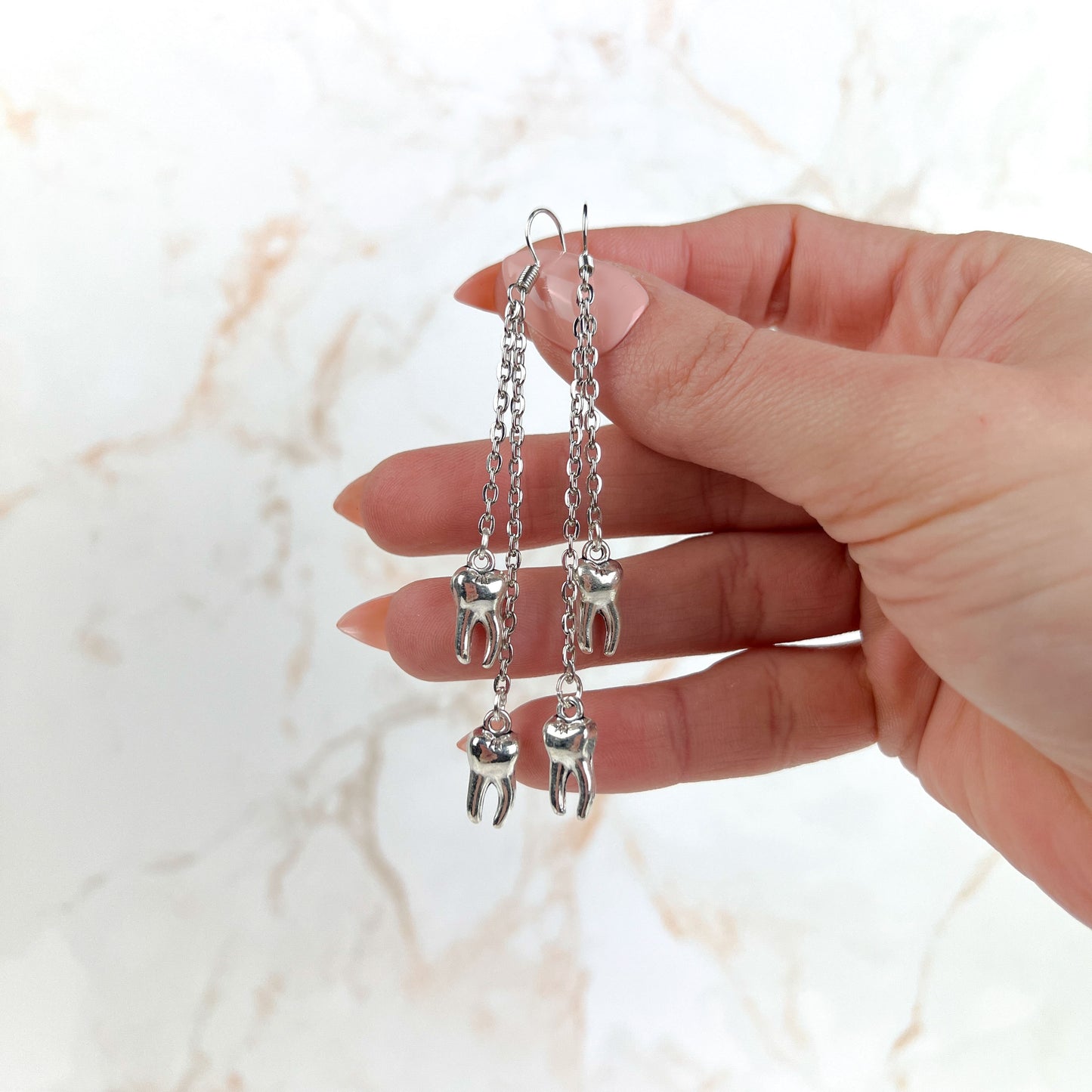 Gothic teeth earrings Baguette Magick