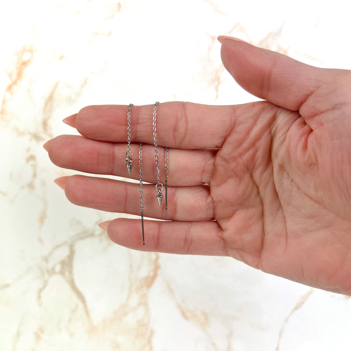 Spikes threader stainless steel earrings Baguette Magick