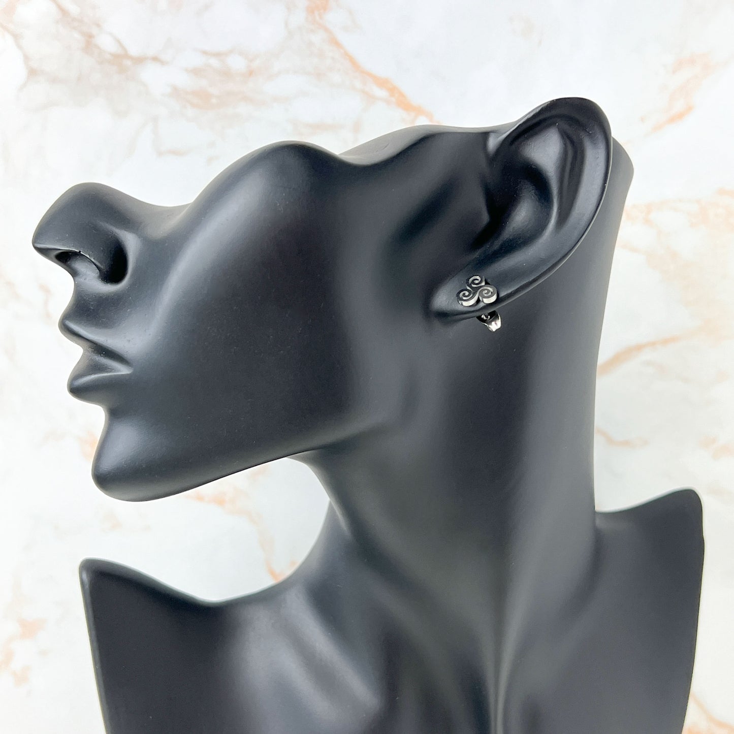 Celtic stud earrings, Triskel or Triquetra Baguette Magick