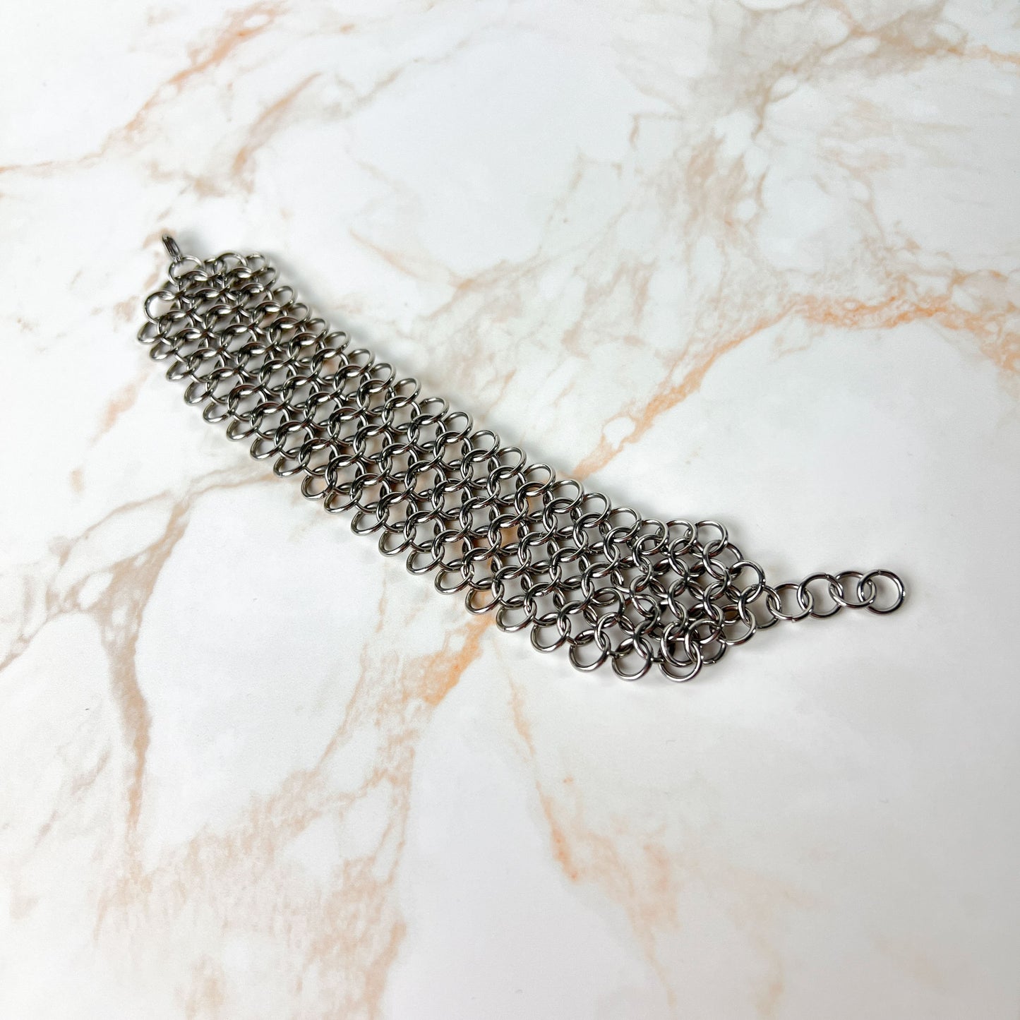 Chainmail bracelet European 4 in 1 stainless steel cuff