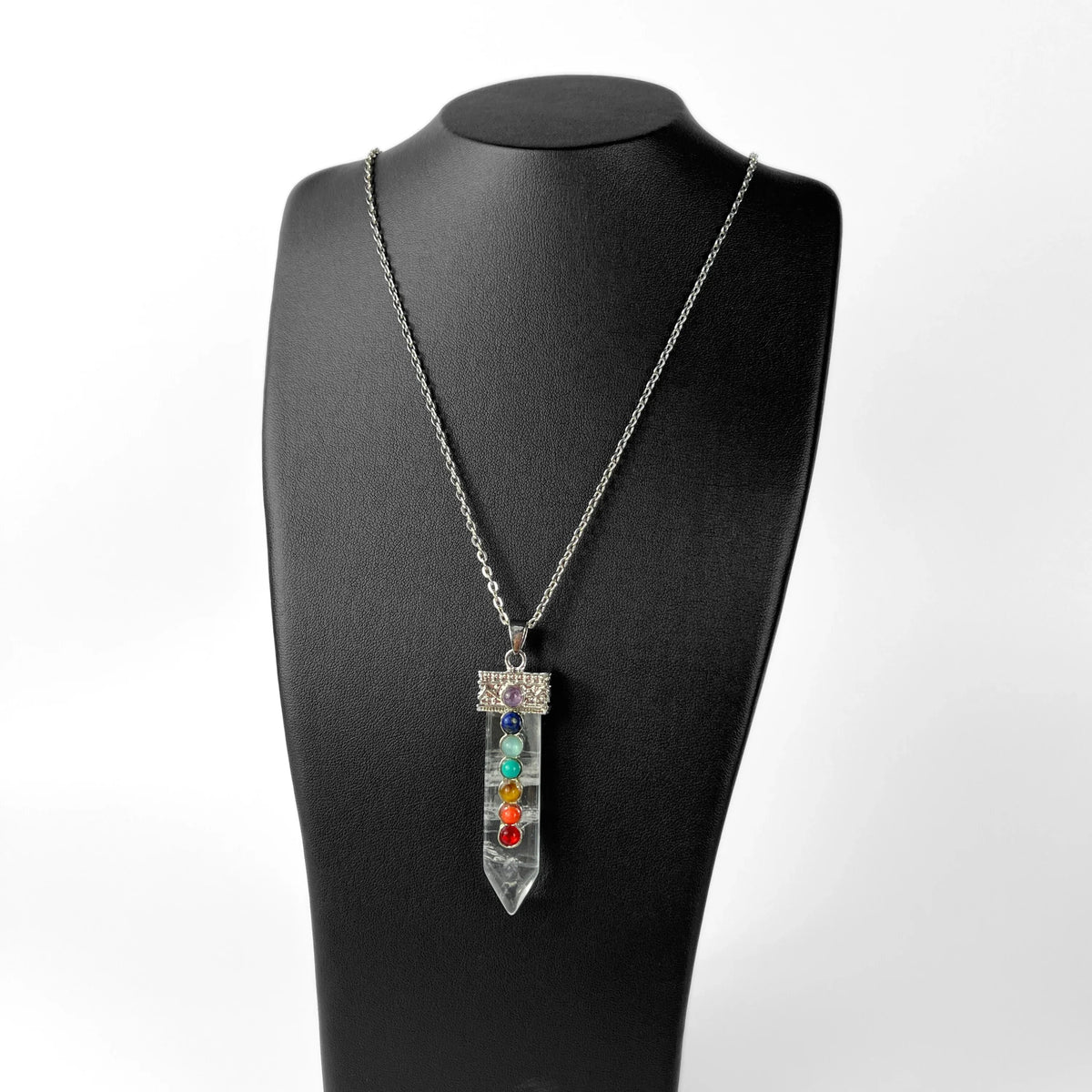 7 chakras quartz spiritual necklace Baguette Magick