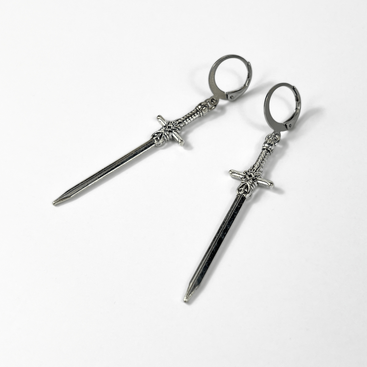 Medieval fantasy sword earrings Baguette Magick