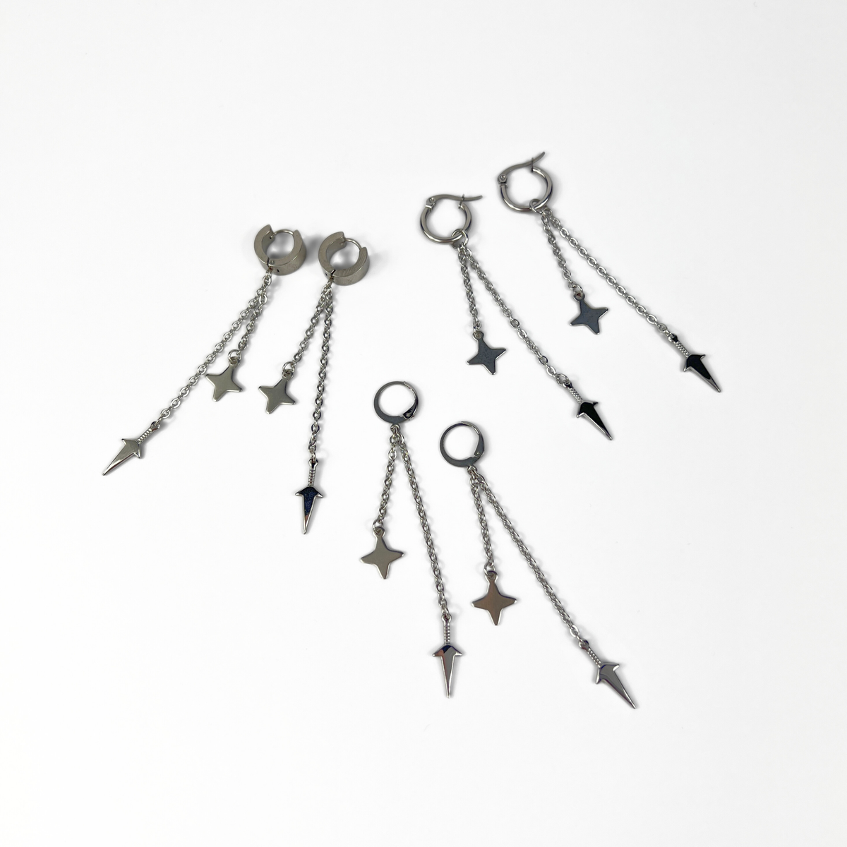 Kunai and shuriken earring, Mono or Pair Baguette Magick