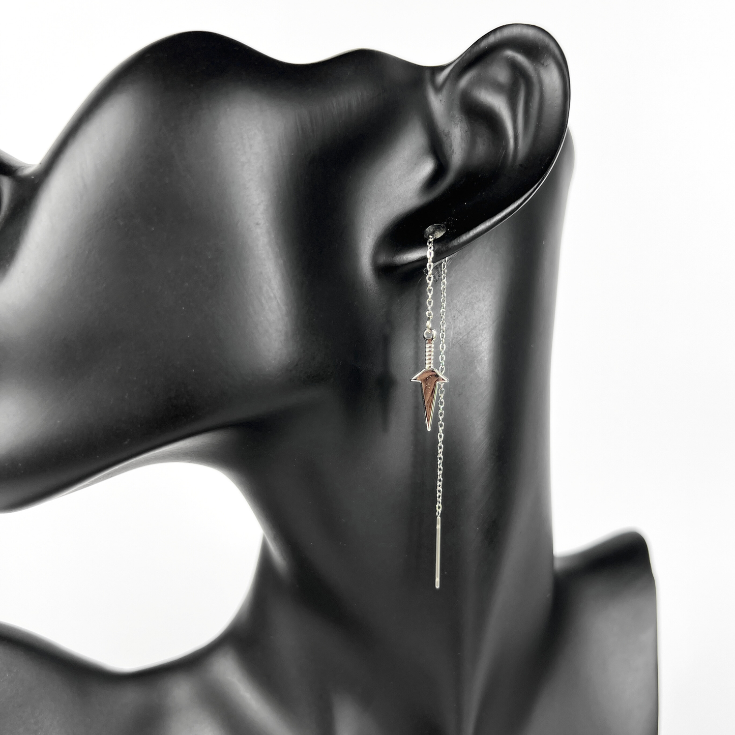 Kunai threader earrings, stainless steel