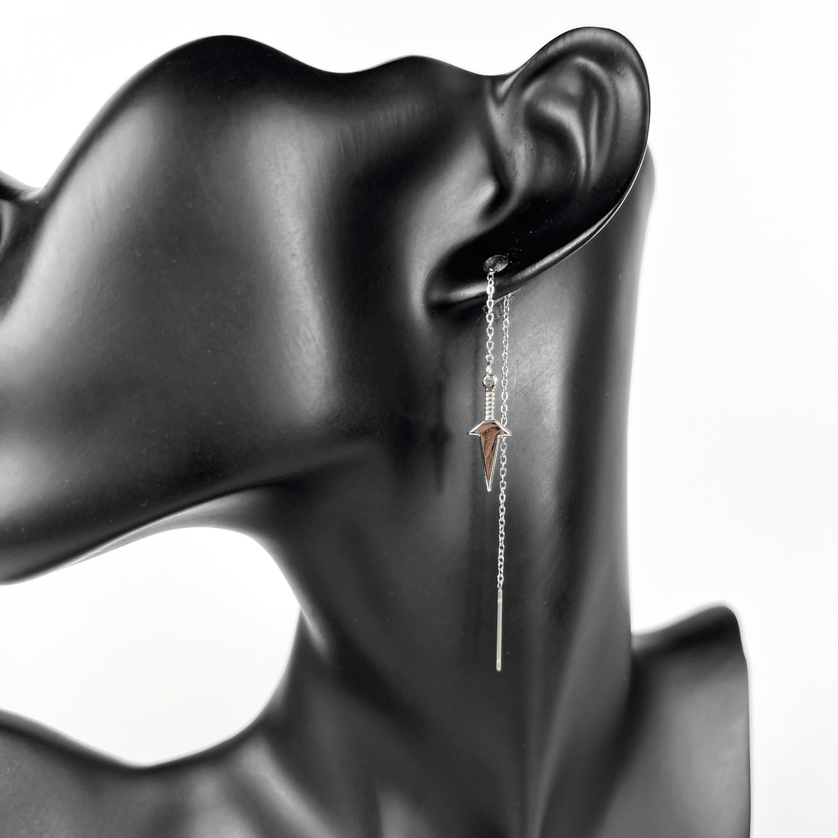 Kunai threader earrings, stainless steel Baguette Magick