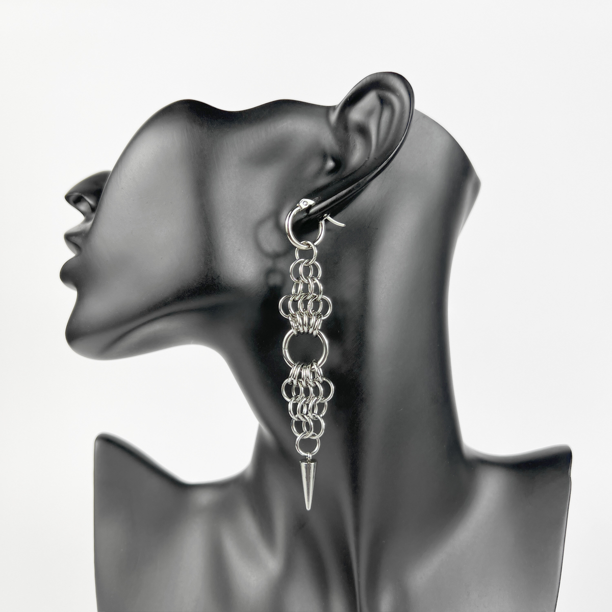 Boucles d'oreilles européennes en cotte de mailles 4 en 1