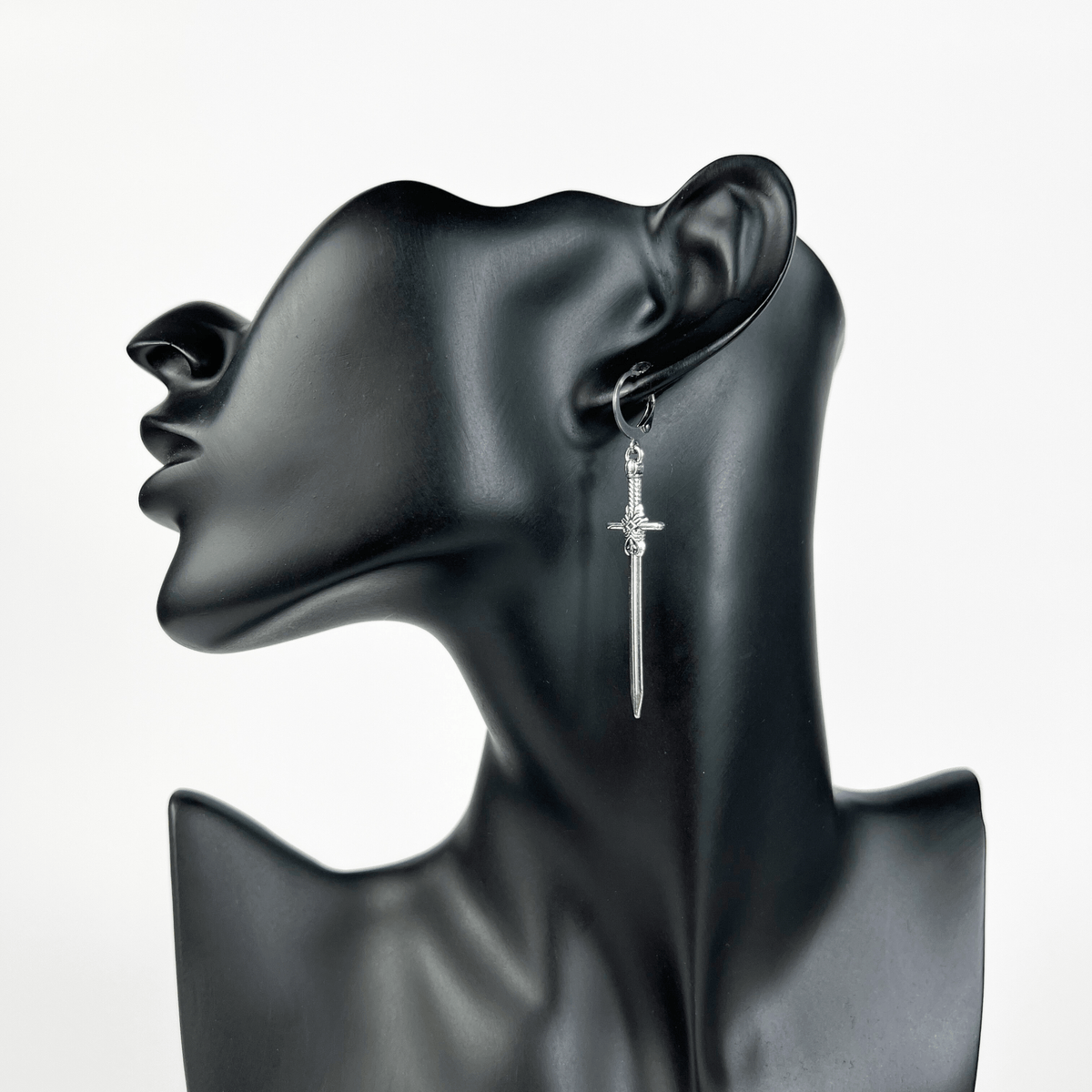 Medieval fantasy sword earrings Baguette Magick