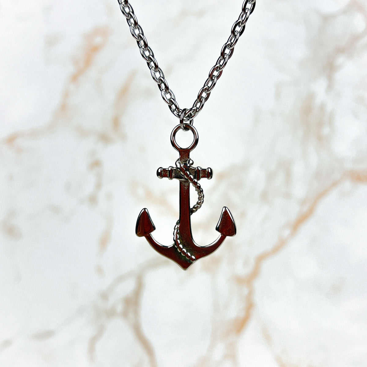 Marine anchor necklace, stainless steel Baguette Magick