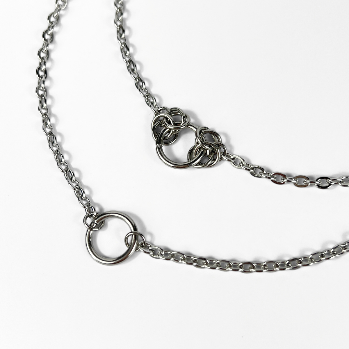 O-ring choker, minimalist and gothic necklace, two versions, stainless steel Baguette Magick