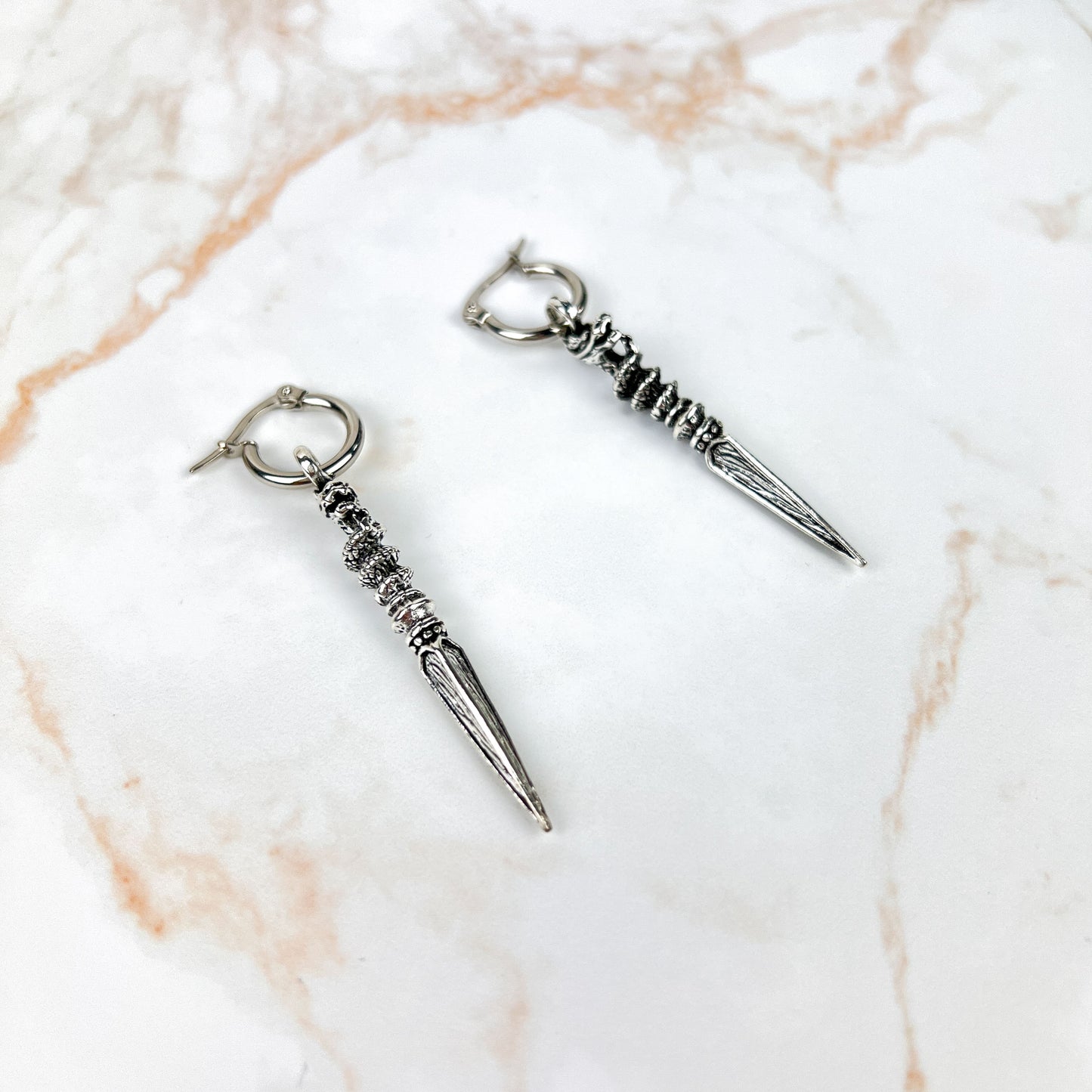Dragon daggers hoops earrings Baguette Magick