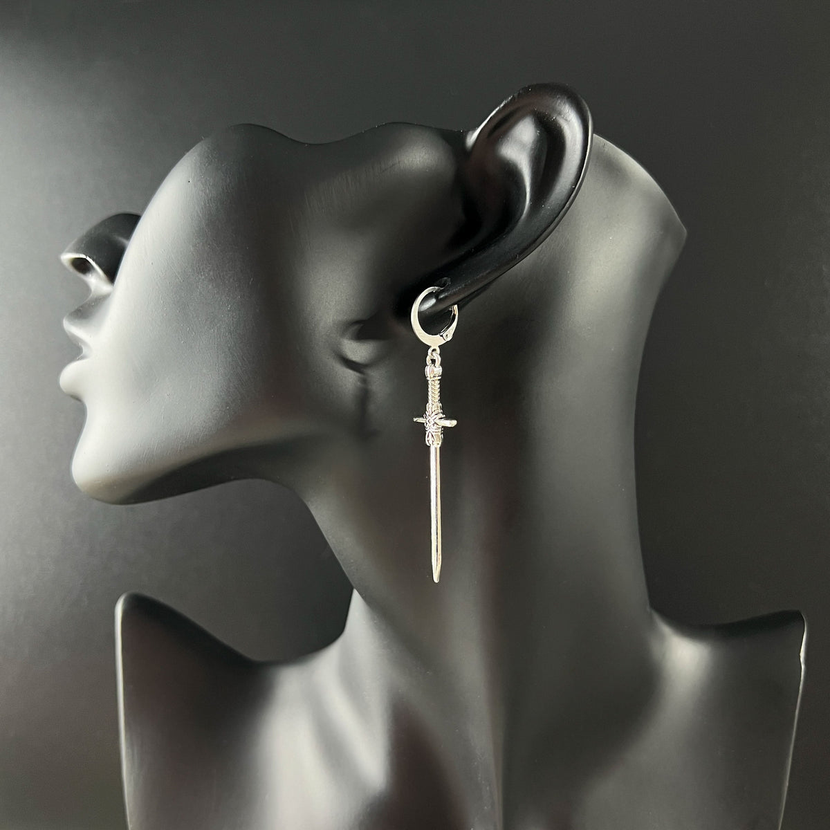 Medieval fantasy sword earrings Baguette Magick