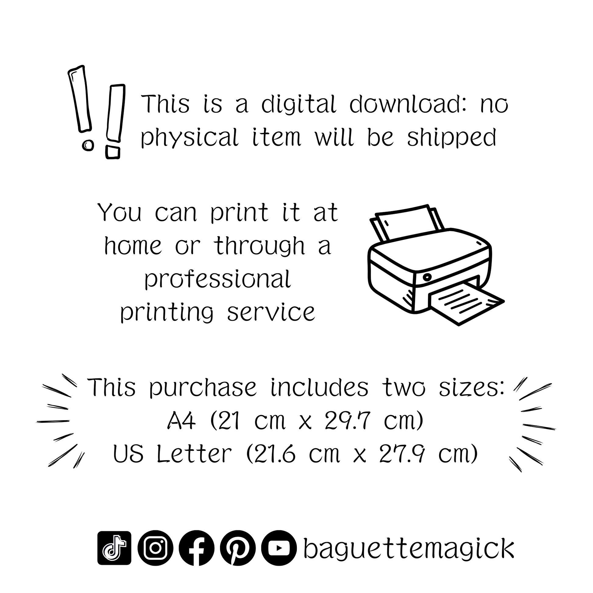 Printable rune cards Baguette Magick