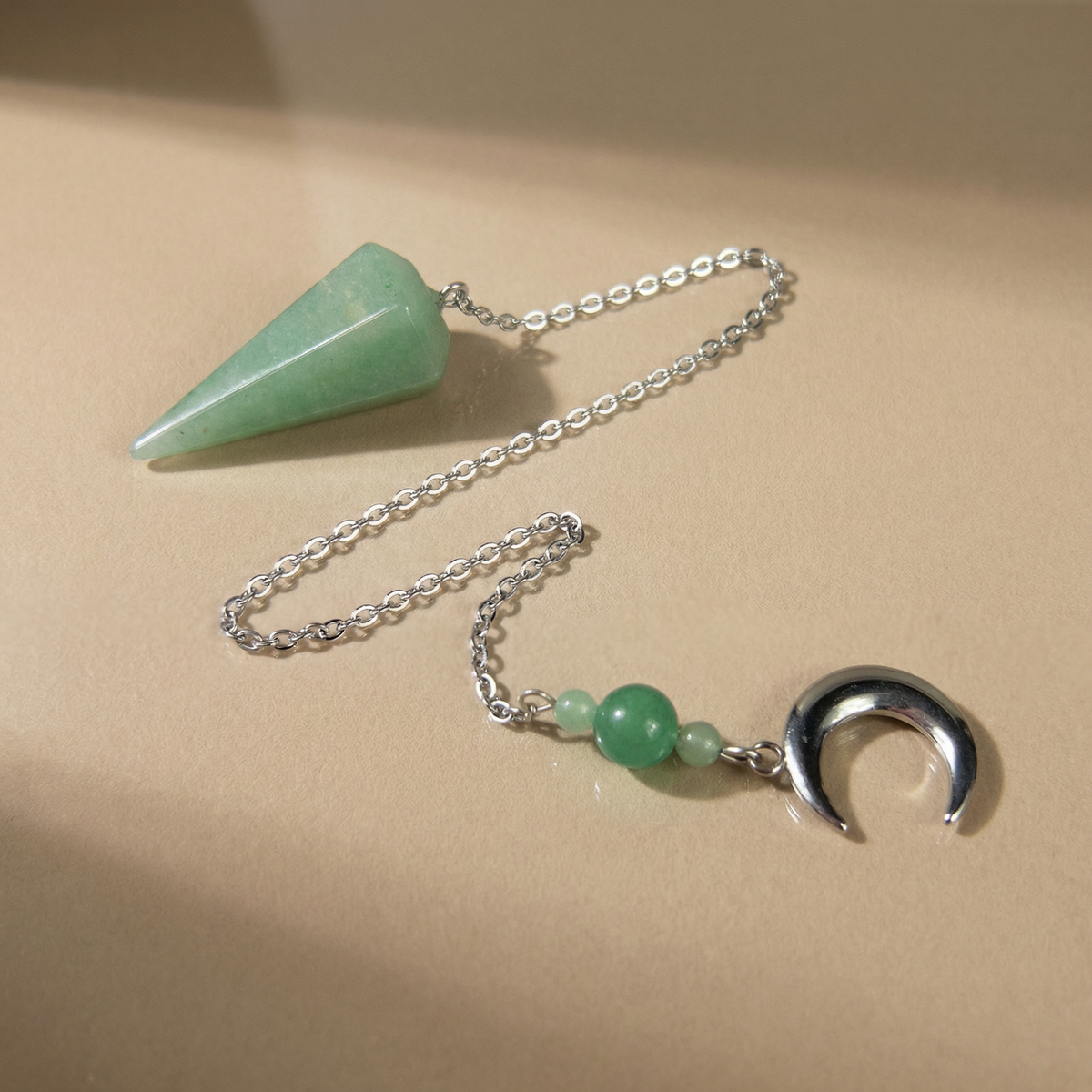 Aventurine Moon crescent pendulum Baguette Magick