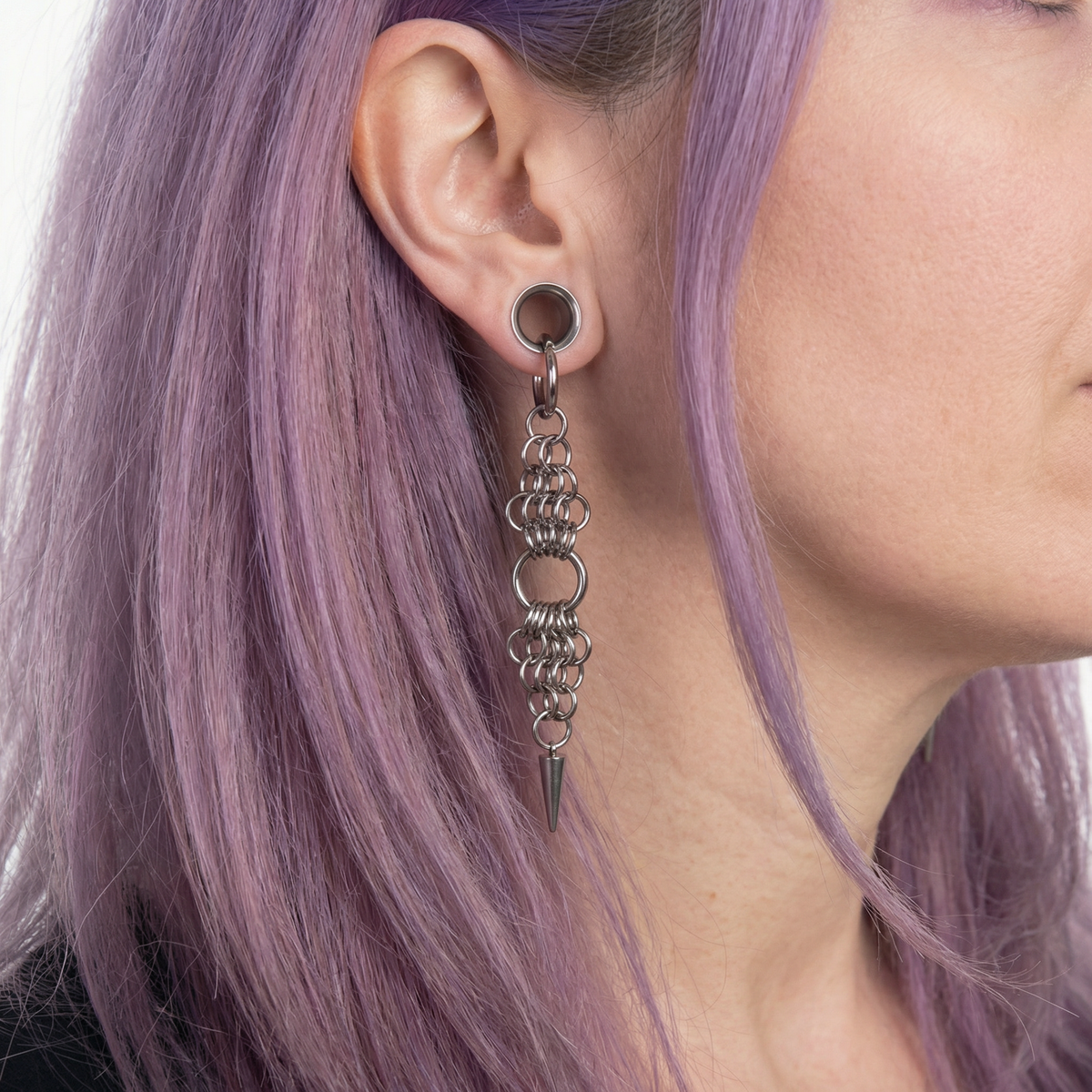 Boucles d'oreilles européennes en cotte de mailles 4 en 1