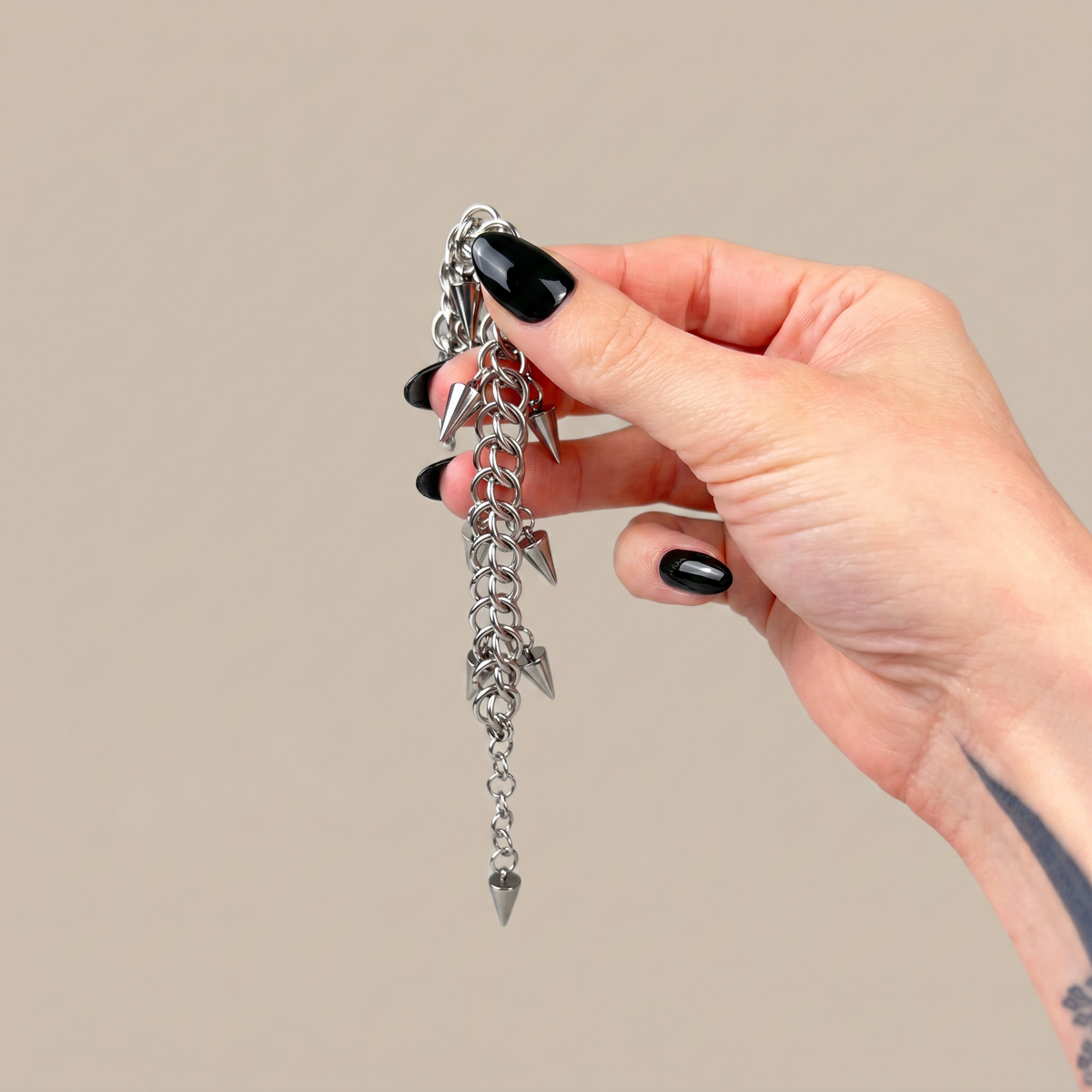 Half Persian spikes chainmail bracelet stainless steel Baguette Magick